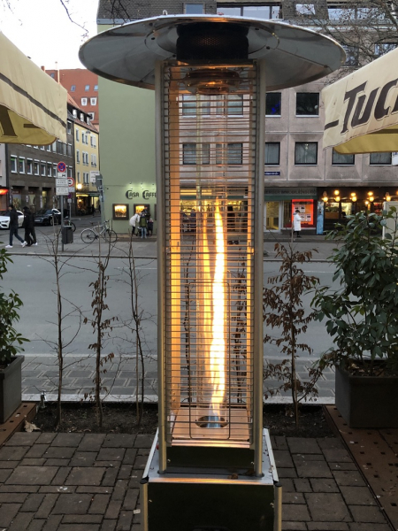 Glaszylinder Feuersäule